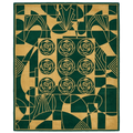 Golden Floral Matrix Hand Tufted Rug