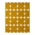 Golden Four Leaf Motif Hand Tufted Rug