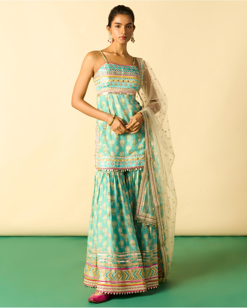 Dhriaa Strappy Set By KYNAH, Luxury Indian Fashion & Bridal Wear