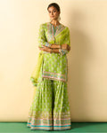 Green Aarzoo Sharara Set By KYNAH, Luxury Indian Fashion & Bridal Wear