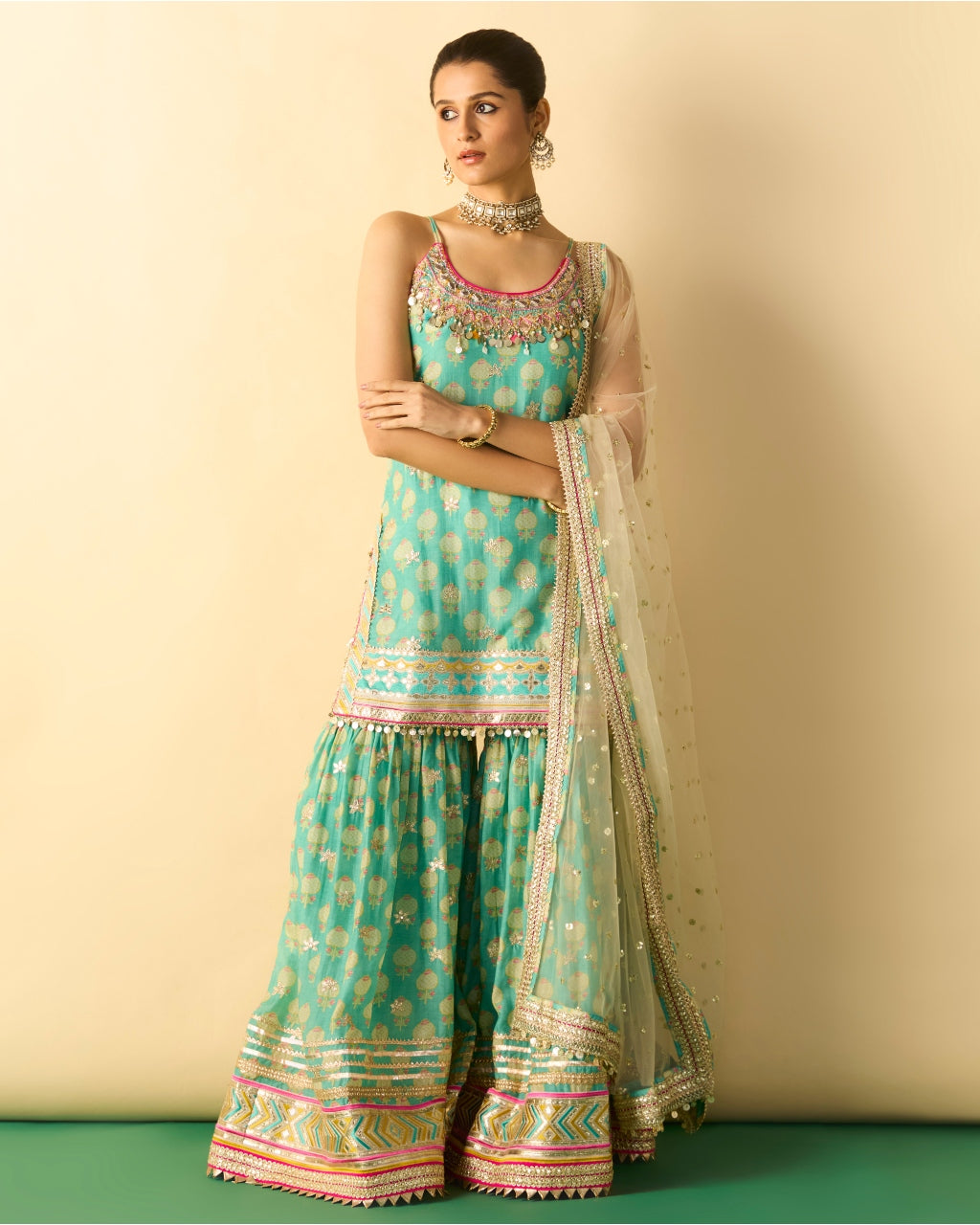 Ravina Strappy Sharara Set By KYNAH, Luxury Indian Fashion & Bridal Wear