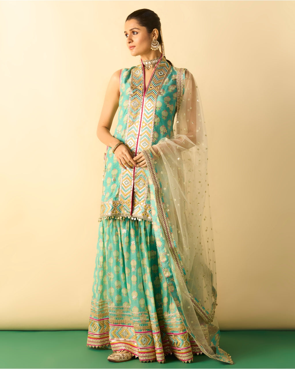 Aarvi Sharara Set By KYNAH, Luxury Indian Fashion & Bridal Wear