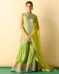 Green Aarvi Sharara Set By KYNAH, Luxury Indian Fashion & Bridal Wear