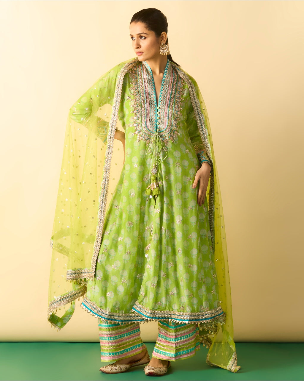 Green Binita Pallazo Set By KYNAH, Luxury Indian Fashion & Bridal Wear