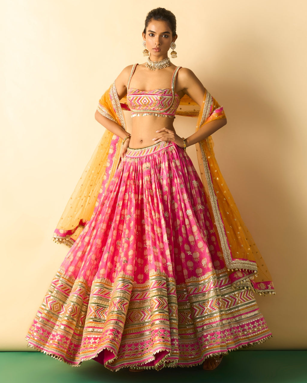 Pink Mannat Lehenga Set By KYNAH, Luxury Indian Fashion & Bridal Wear