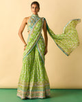 Green Labdhi Sari Set By KYNAH, Luxury Indian Fashion & Bridal Wear