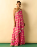 Pink Dia One Shoulder Set By KYNAH, Luxury Indian Fashion & Bridal Wear