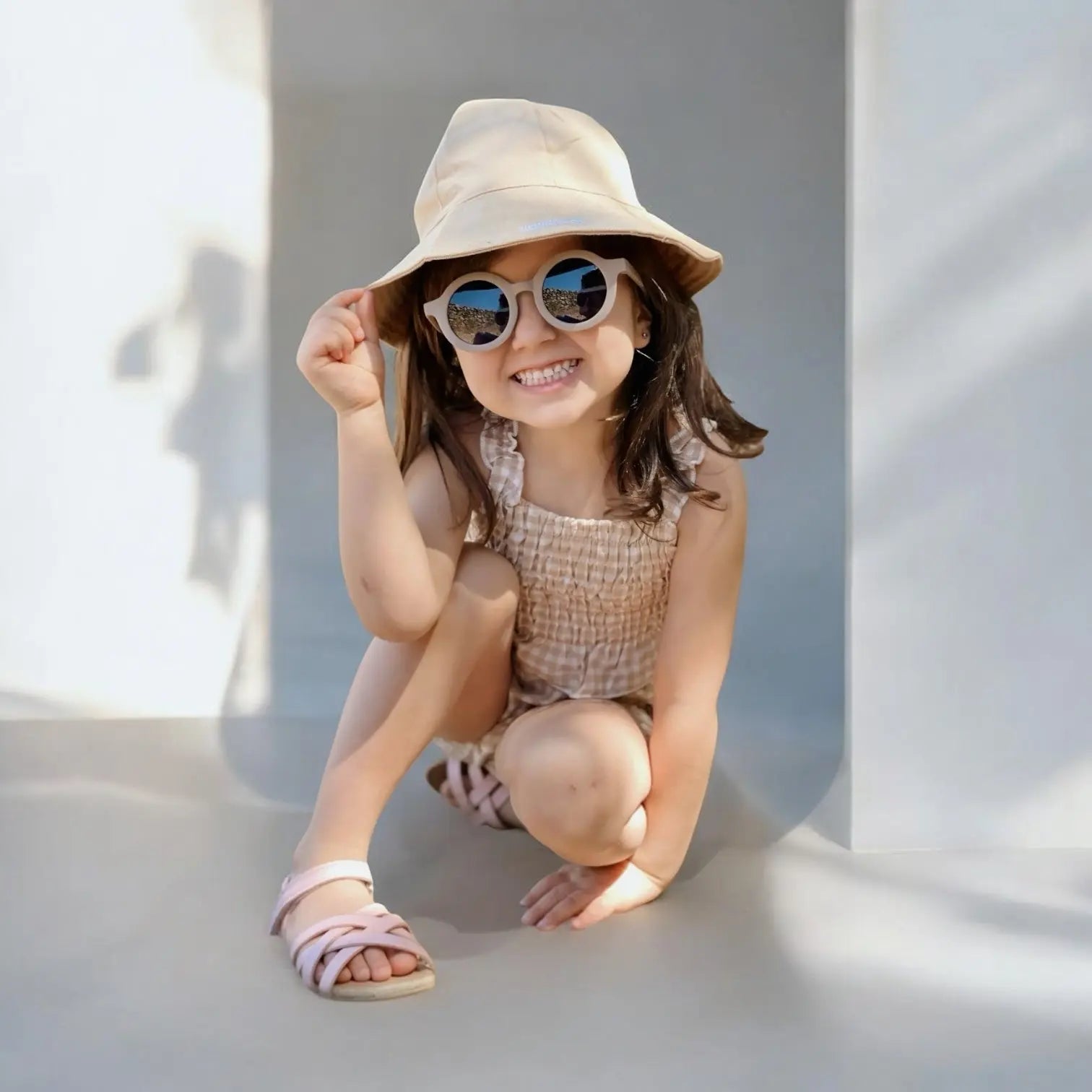 Gorro para el Sol Beige Nenina & Co - Hecho de Algodón Orgánico | Protección Solar y Estilo