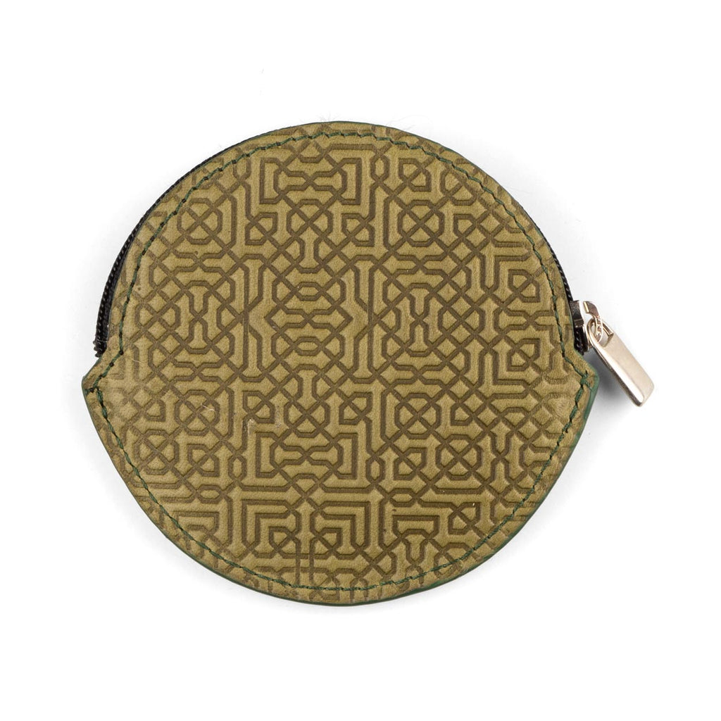 Green Leather Coin Purse Garnata