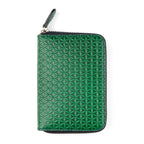 Green Small Leather Wallet Embossed