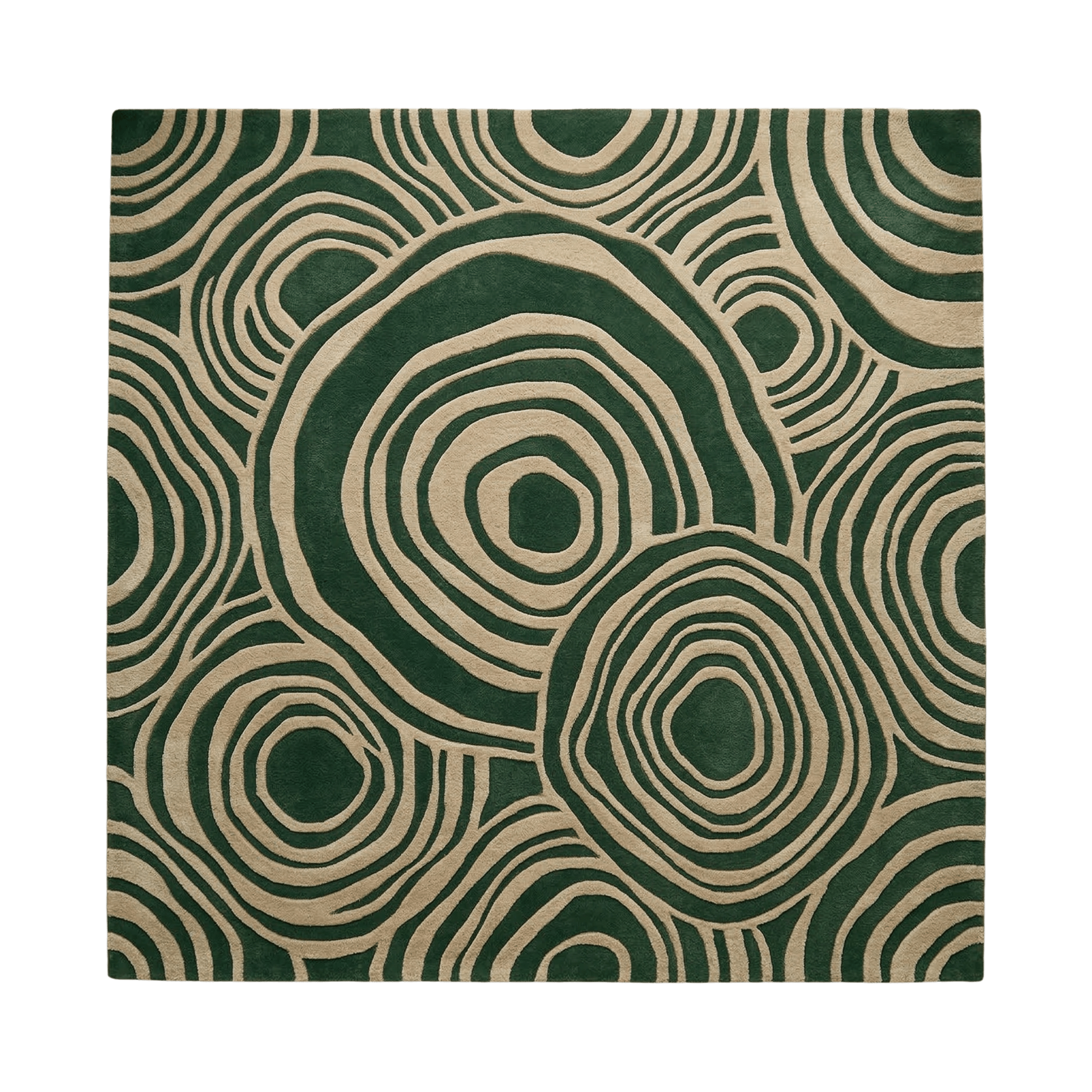 Green Agate Hand Tufted Wool Rug