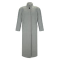 Grey Maxi Coat with Vintage Buttons