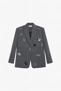 Polished Blazer And Skirt-Pants Set