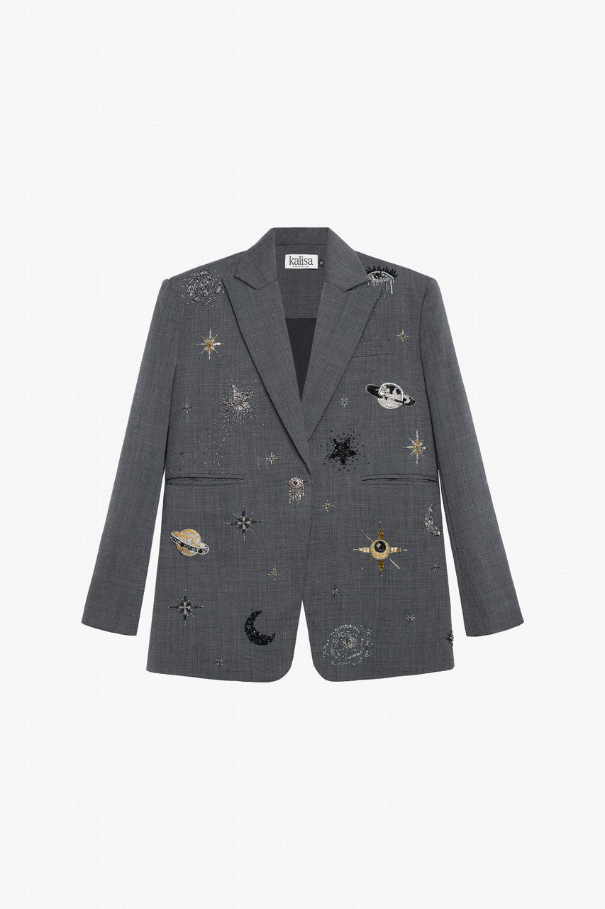 Polished Blazer And Skirt-Pants Set