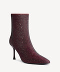 Starlight Pointed Toe Heeled Ankle Boot - Burgundy / US 6.5 | EU 37 | UK 4.5