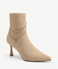 Trendy Chain Luxe Pointed Toe Ankle Boot - Apricot / US 7.5 | EU 38 | UK 5.5