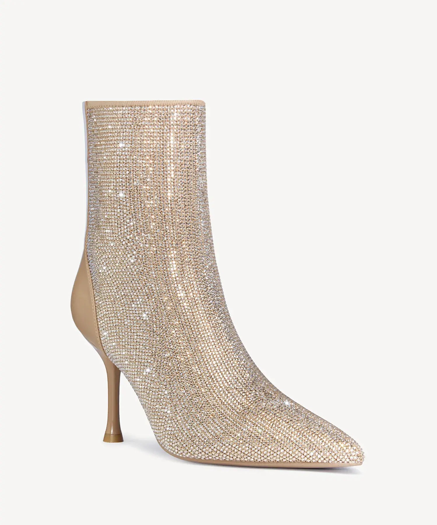 Starlight Pointed Toe Heeled Ankle Boot - Gold / US 8.5 | EU 39.5 | UK 6.5