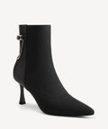 LuxeLink Pointed Toe Stiletto Ankle Boot - Black / US 7.5 | EU 38 | UK 5.5