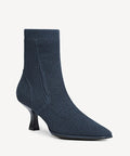 Elegliss Square Toe Sock Ankle Boot - Blue / US 8.5 | EU 39.5 | UK 6.5