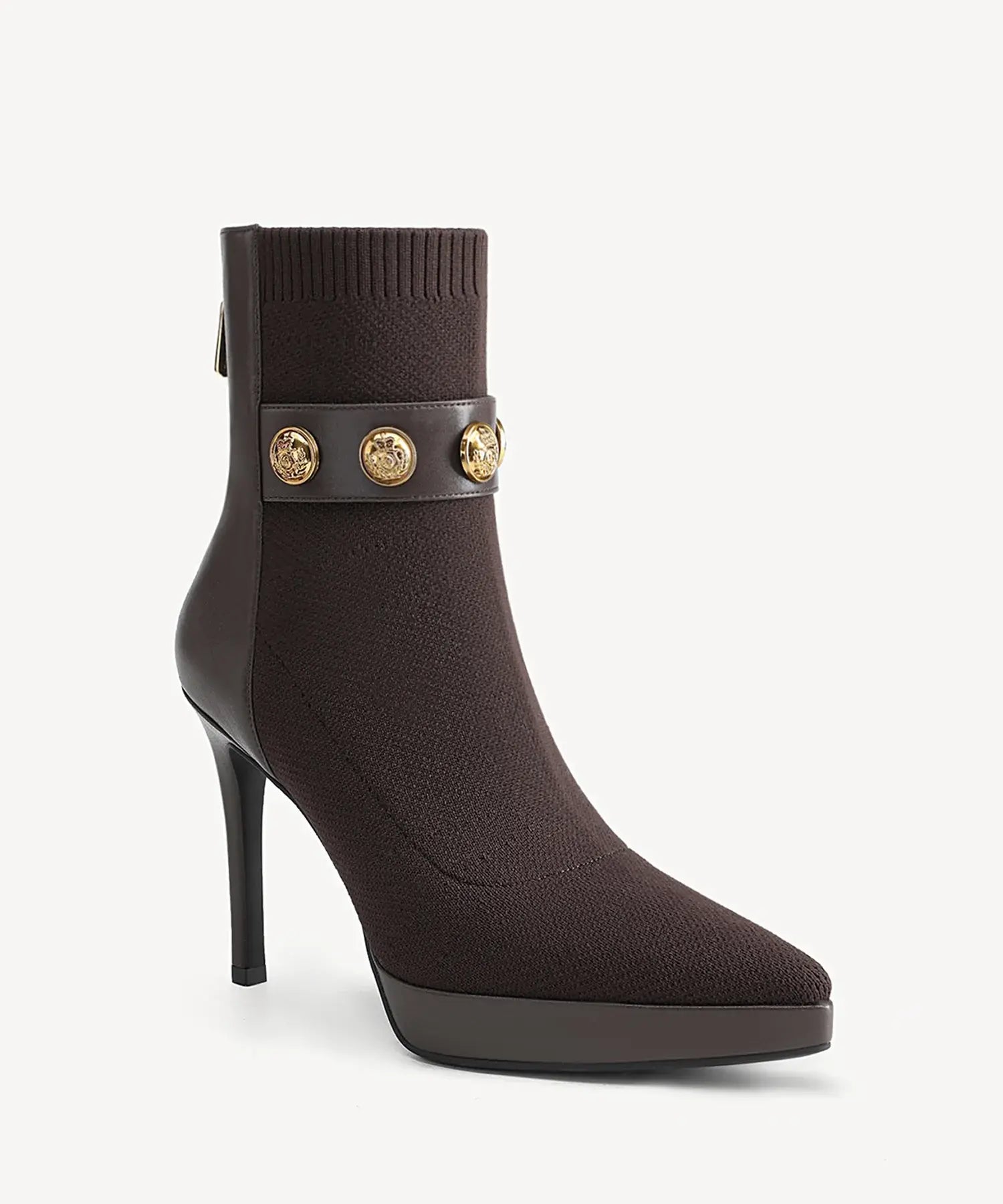 Regalia Charm Stiletto Platform Ankle Boot - Coffee / US 8 | EU 39 | UK 6