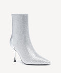 Starlight Pointed Toe Heeled Ankle Boot - Silver / US 8.5 | EU 39.5 | UK 6.5