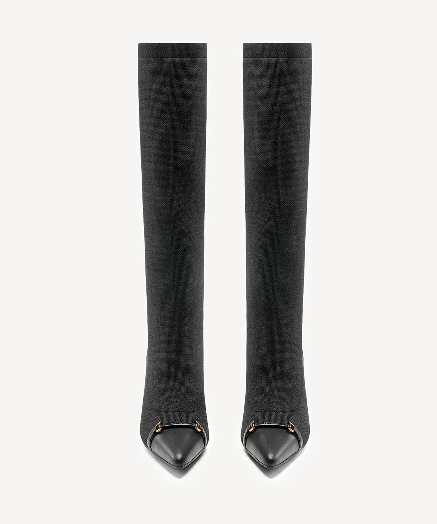 LuxeBit Pointed Toe Heeled High Boot