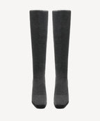 Cozy Woven Square Toe Block Heel High Boot