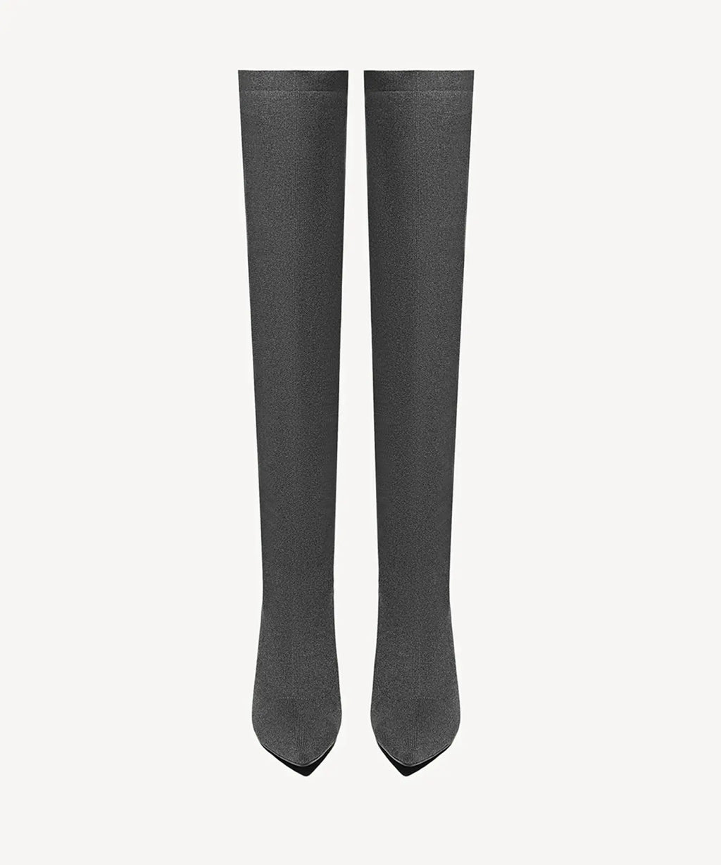 VersaStyle Pointed Toe Block Heel Over-the-Knee Boot
