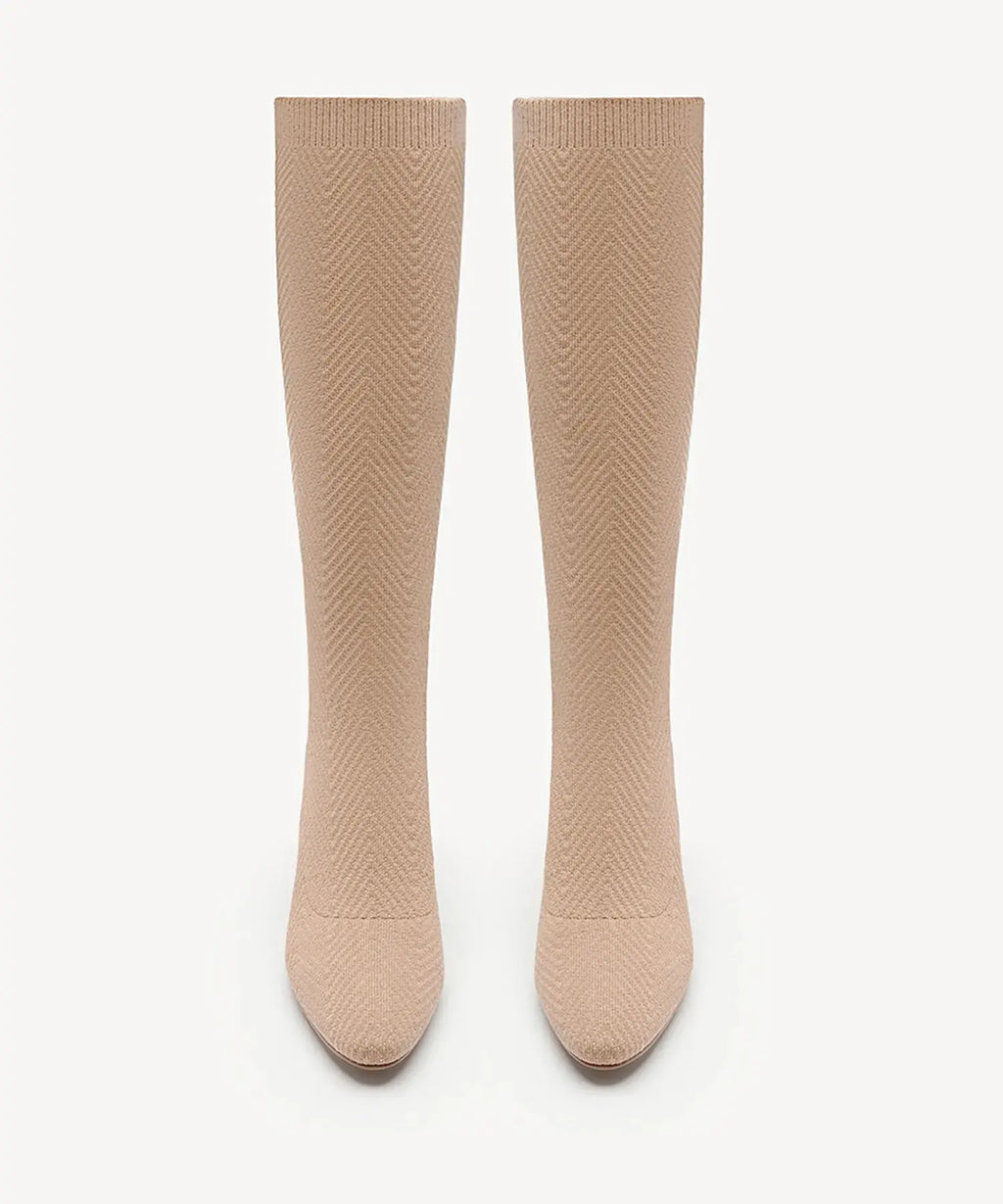 ThermoGrace Pointed Toe Block Heeled High Boot