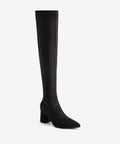 Minimalist Zipper Pointed Toe High Boot - Black / US 10 | EU 41.5 | UK 8