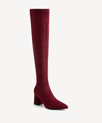 Minimalist Zipper Pointed Toe High Boot