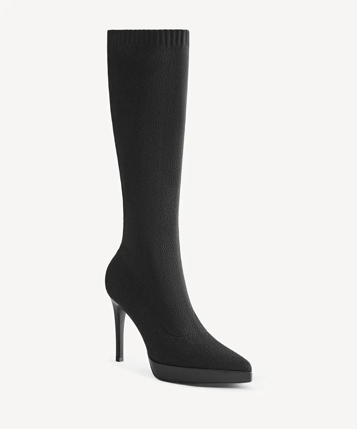 Moodboots Pointed Toe Platform High Boot - Black / US 7.5 | EU 38 | UK 5.5