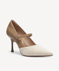 Bicolor Grace Pointed Toe Heeled Pump - Apricot / US 9 | EU 40 | UK 7