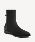 EaseWalk Round Toe Sock Flat Ankle Boot - Black / US 8 | EU 39 | UK 6