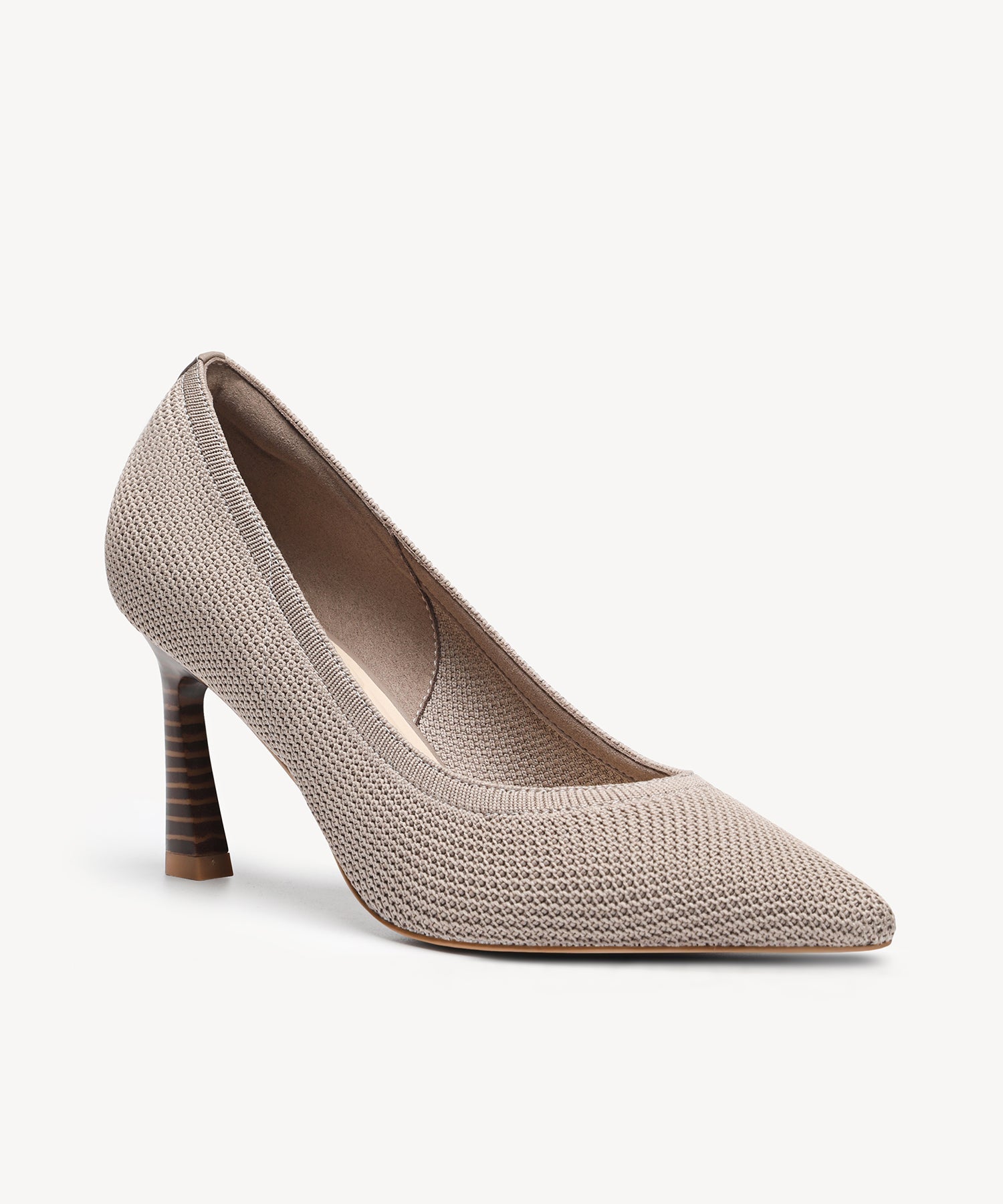 SerenKnit Pointed Toe Stiletto Heeled Pump - Apricot / US 8 | EU 39 | UK 6