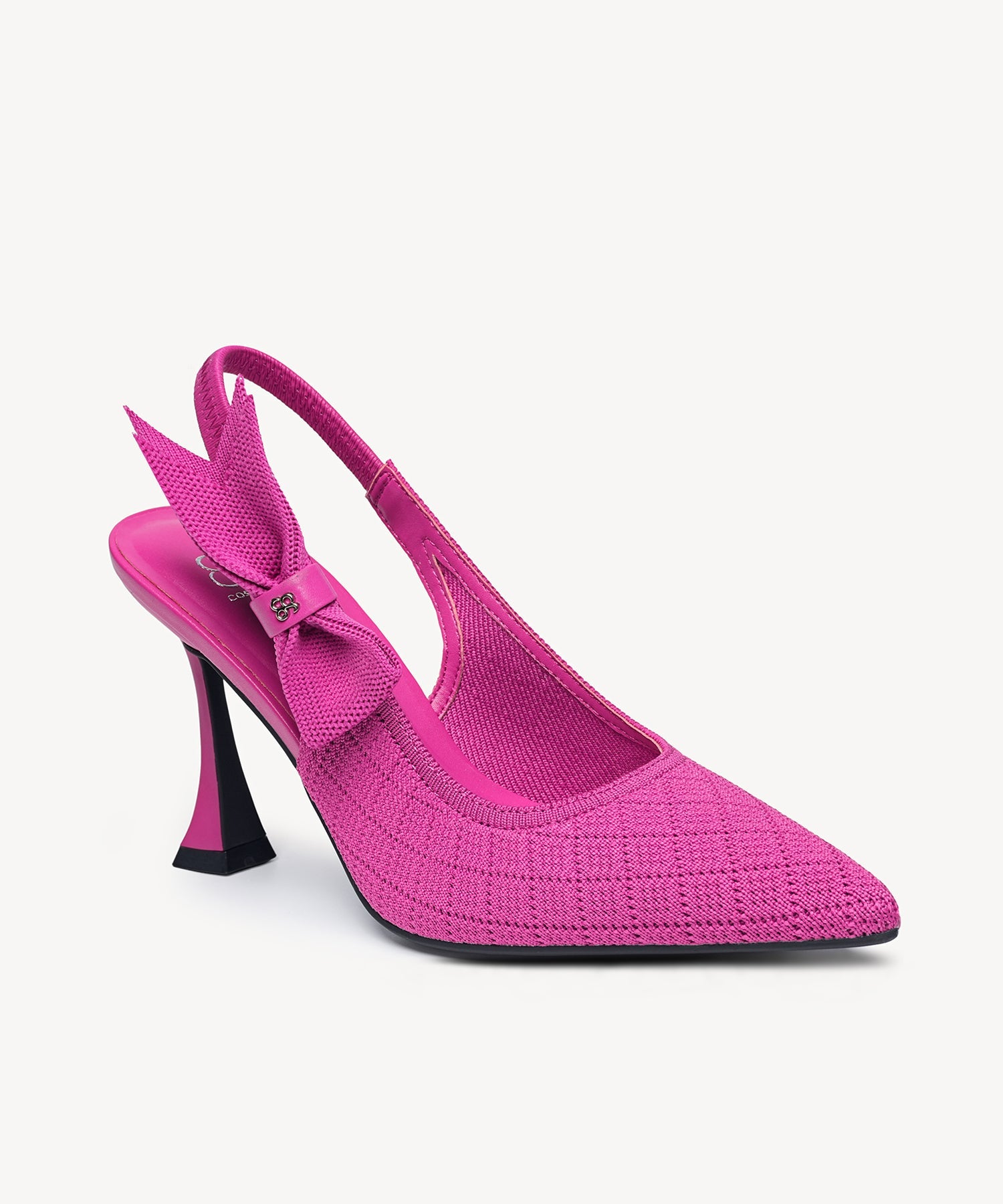 EverLush Bowknot Pointed Toe Heeled Slingback - Hot Pink / US 8.5 | EU 39.5 | UK 6.5