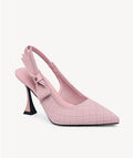 EverLush Bowknot Pointed Toe Heeled Slingback - Pink / US 6.5 | EU 37 | UK 4.5