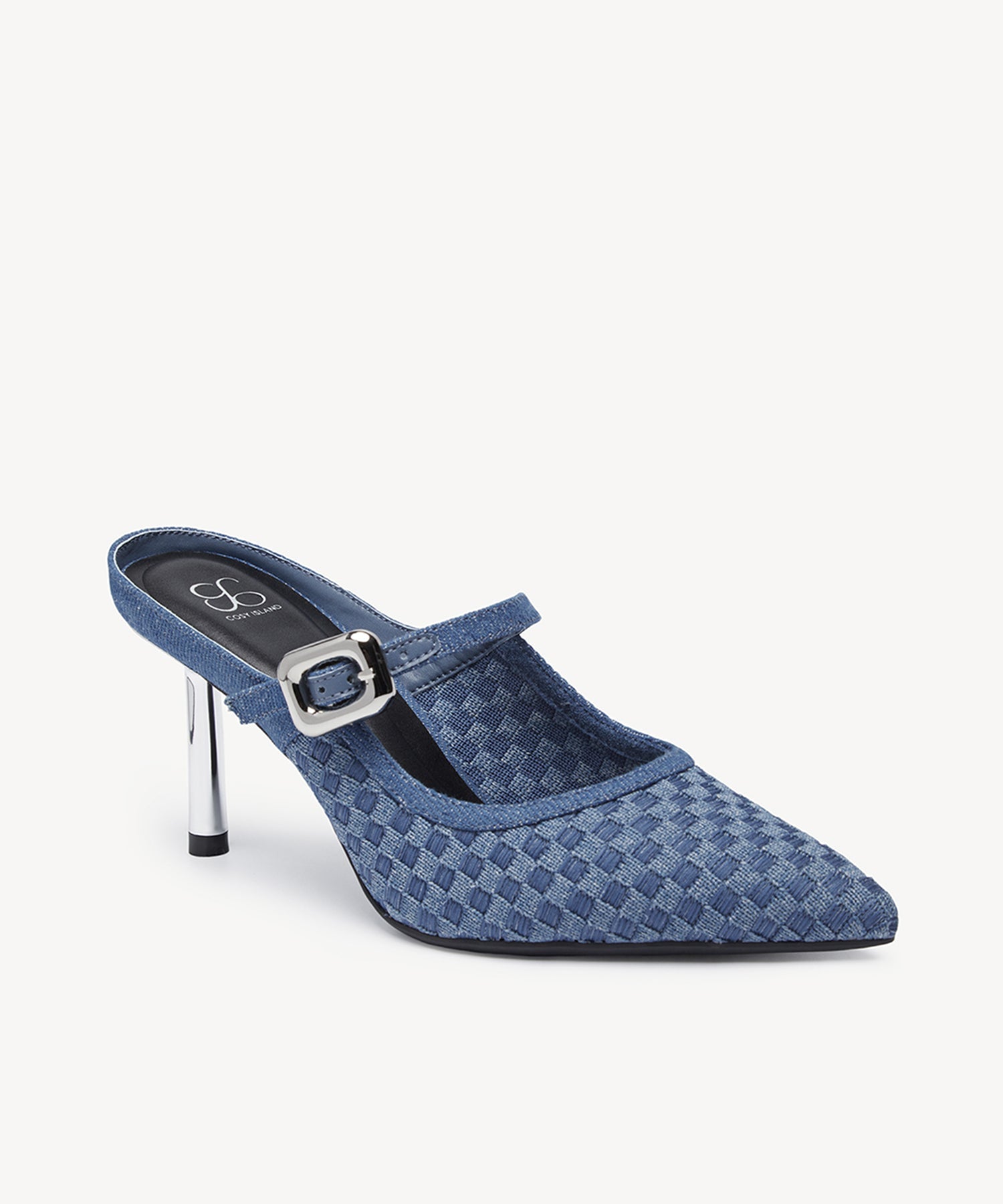 GraceLithe Pointed Toe Heeled Mule - Denim Blue / Regular (A-C) / US 9 | EU 40 | UK 7