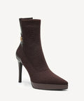SassyMove Pointed Toe Soles Ankle Boot - Ultra Warm - ThermoWarm / Coffee / US 9 | EU 40 | UK 7