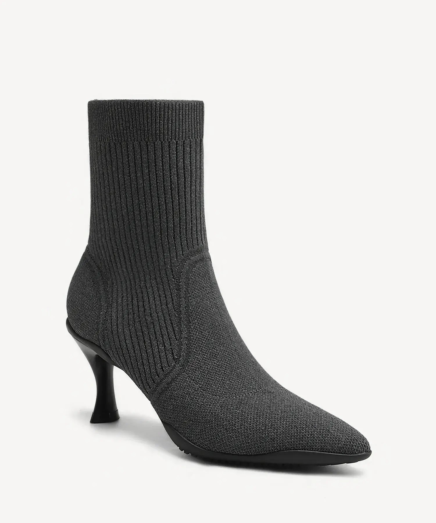 BelleVoyage Warm-Lined Pointed Toe Stiletto Ankle Boot - Dark Grey / US 9.5 | EU 41 | UK 7.5