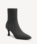 BelleVoyage Warm-Lined Pointed Toe Stiletto Ankle Boot - Dark Grey / US 9 | EU 40 | UK 7