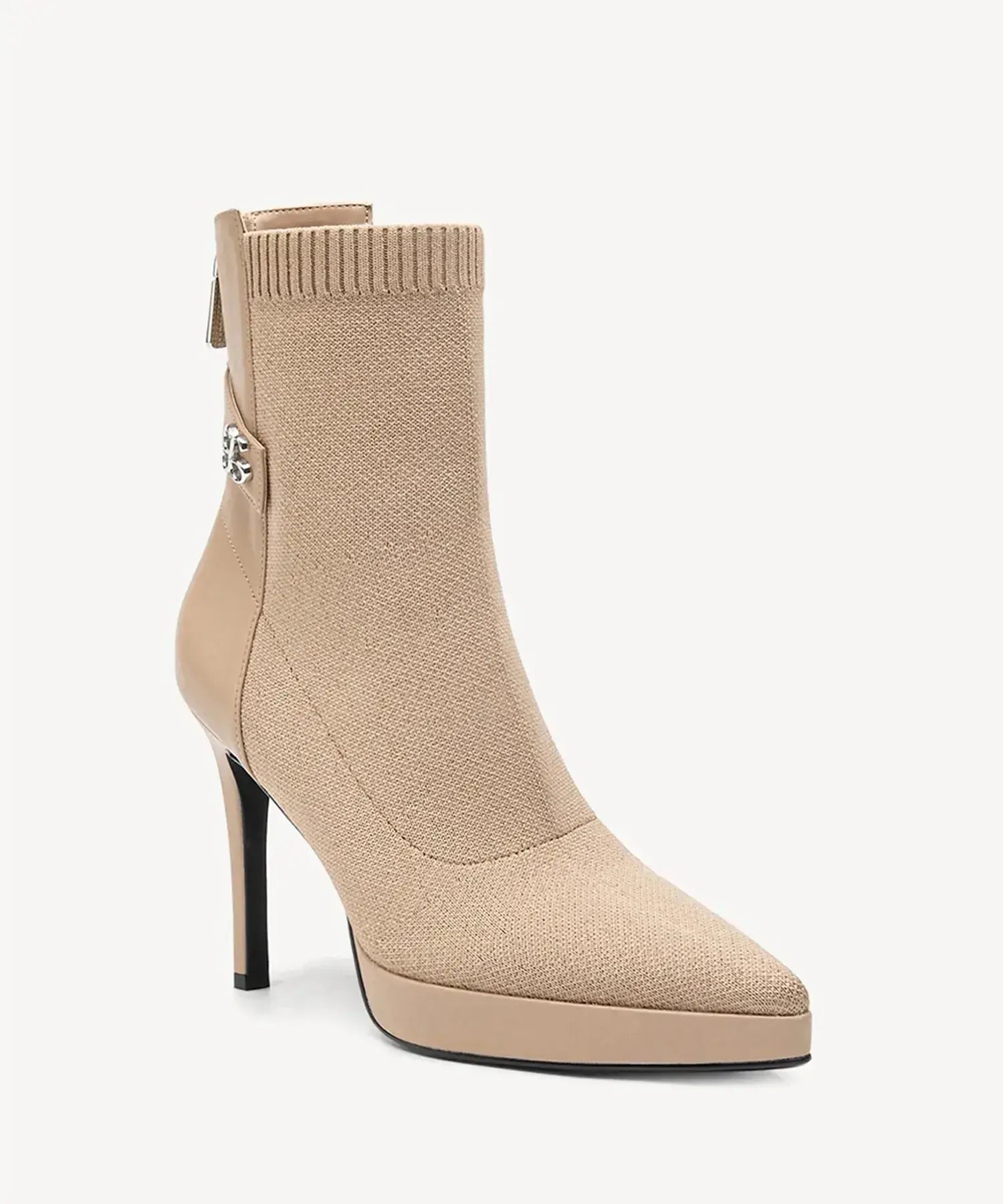 SassyMove Pointed Toe Soles Ankle Boot - Apricot / US 8 | EU 39 | UK 6