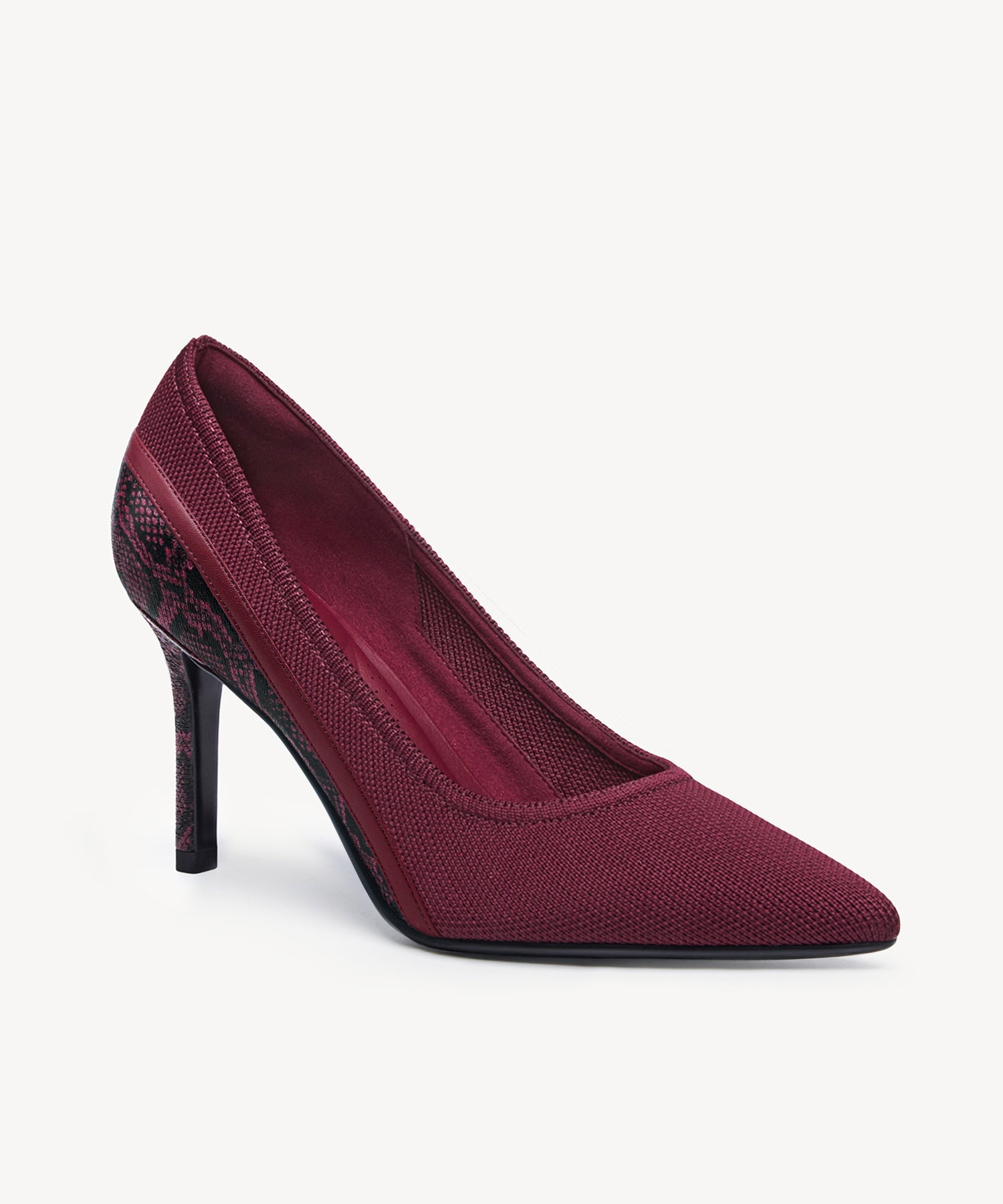 SerpentChic Pointed Toe Heeled Pump - Burgundy / US 5 | EU 35 | UK 3