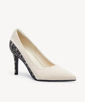 SerpentChic Pointed Toe Heeled Pump - Cream / US 9 | EU 40 | UK 7