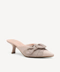 BelleKnot Pointed Toe Heeled Mule - Light Pink / US 6.5 | EU 37 | UK 4.5