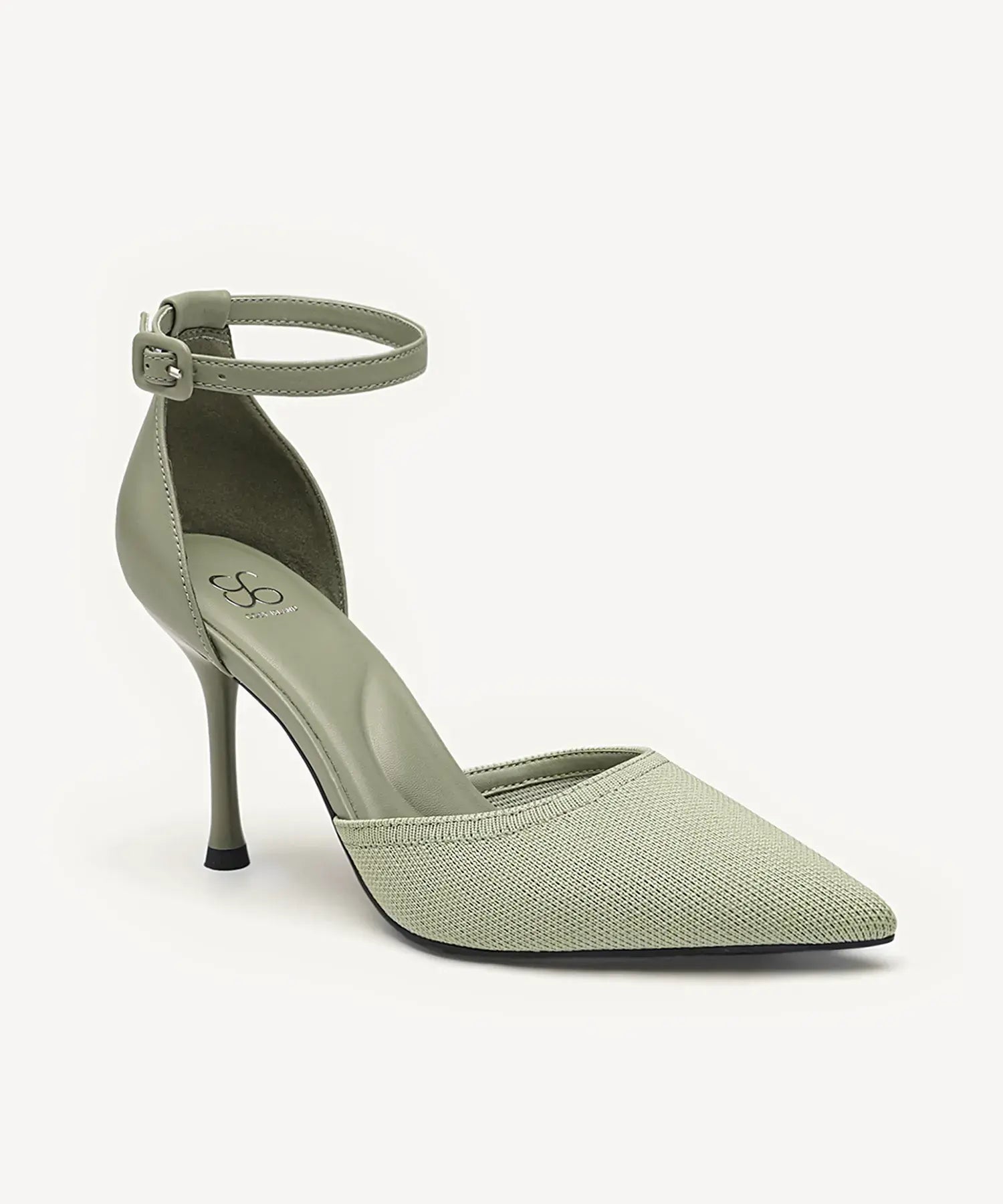 Bicolor Strapped Pointed Toe Stiletto Pump - Mint Green / US 6.5 | EU 37 | UK 4.5