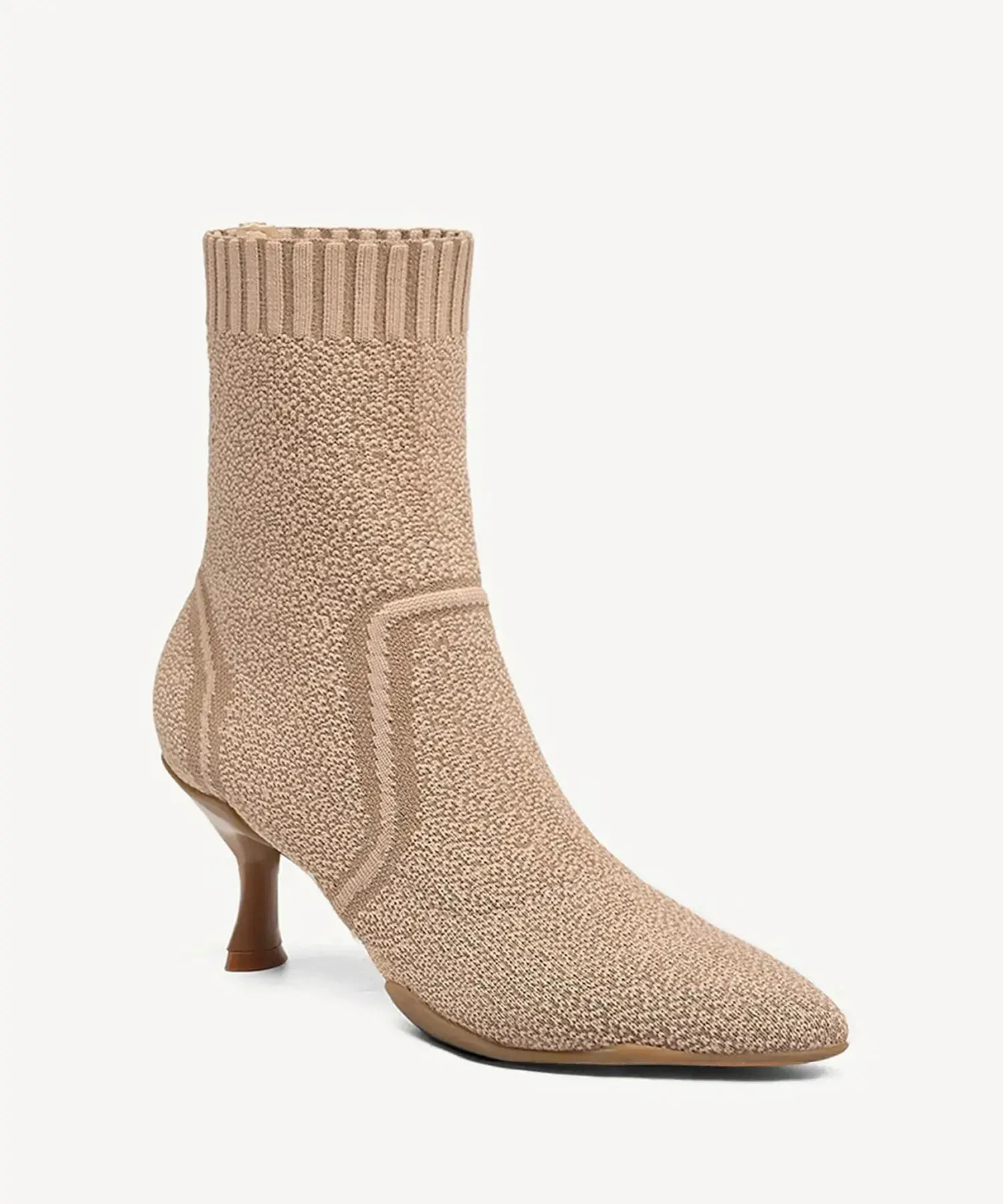 BelleVoyage Minimalist Pointed Toe Stiletto Ankle Boot - Apricot / US 12 | EU 44 | UK 10