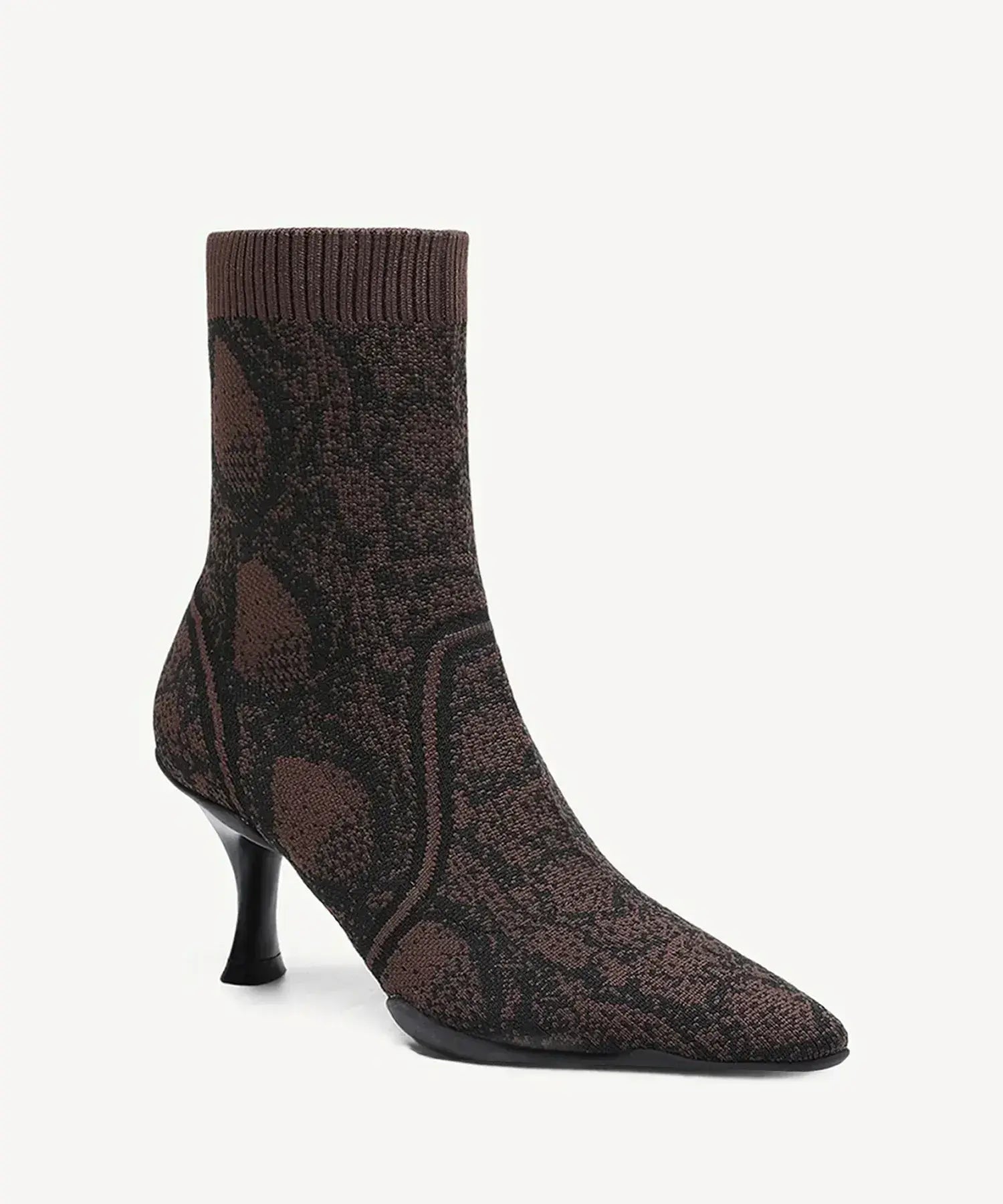 BelleVoyage Minimalist Pointed Toe Stiletto Ankle Boot - Brown Snake Print / US 9.5 | EU 41 | UK 7.5