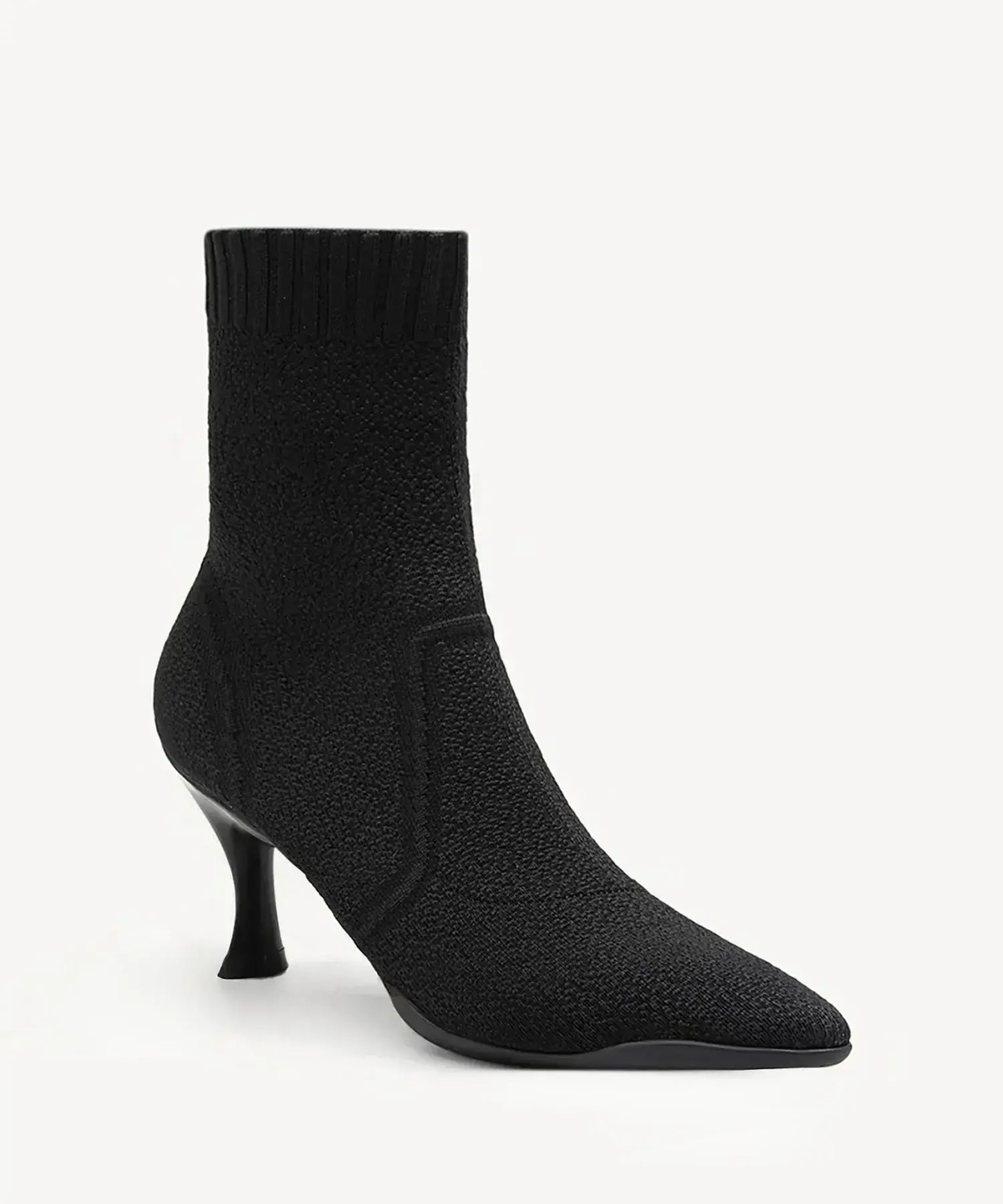 BelleVoyage Minimalist Pointed Toe Stiletto Ankle Boot - Black / US 7 | EU 37.5 | UK 5
