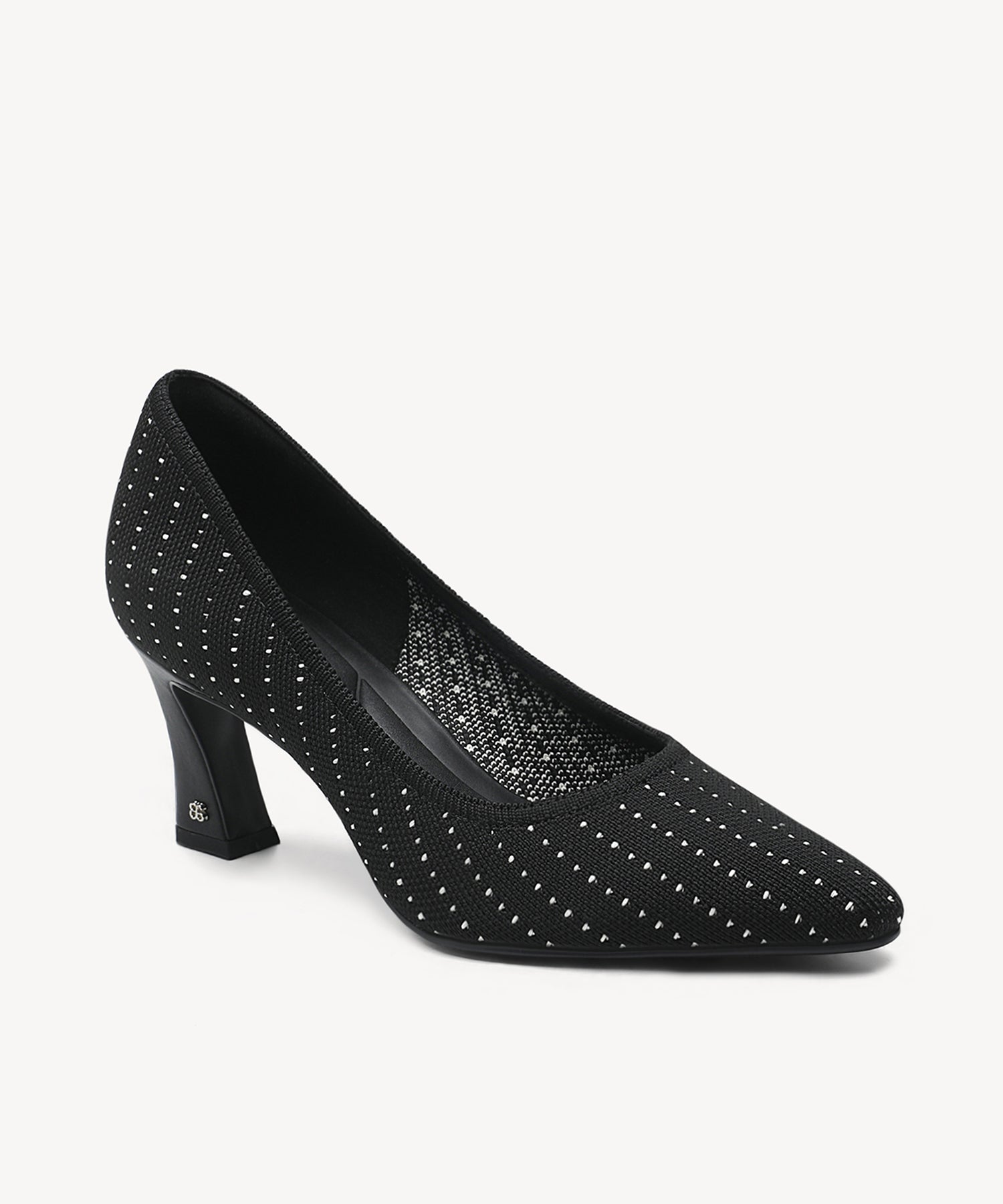 SerenTouch Pointed Toe Heeled Pump - Black/White / US 7 | EU 37.5 | UK 5